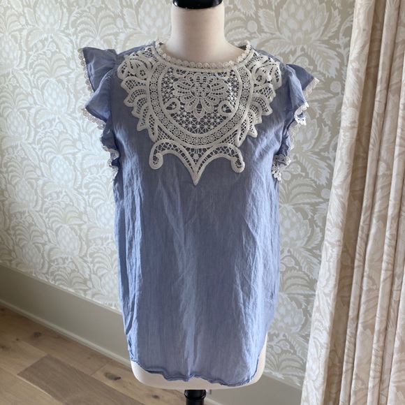 LOFT Tops - LOFT embroidered shell